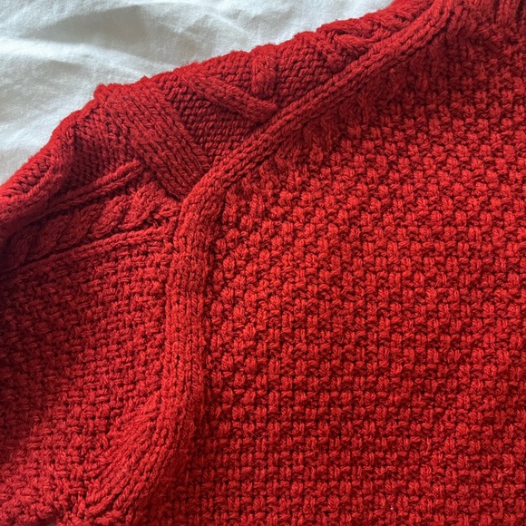 Uniqlo Red Cable Knit Sweater - Picture 8 of 8